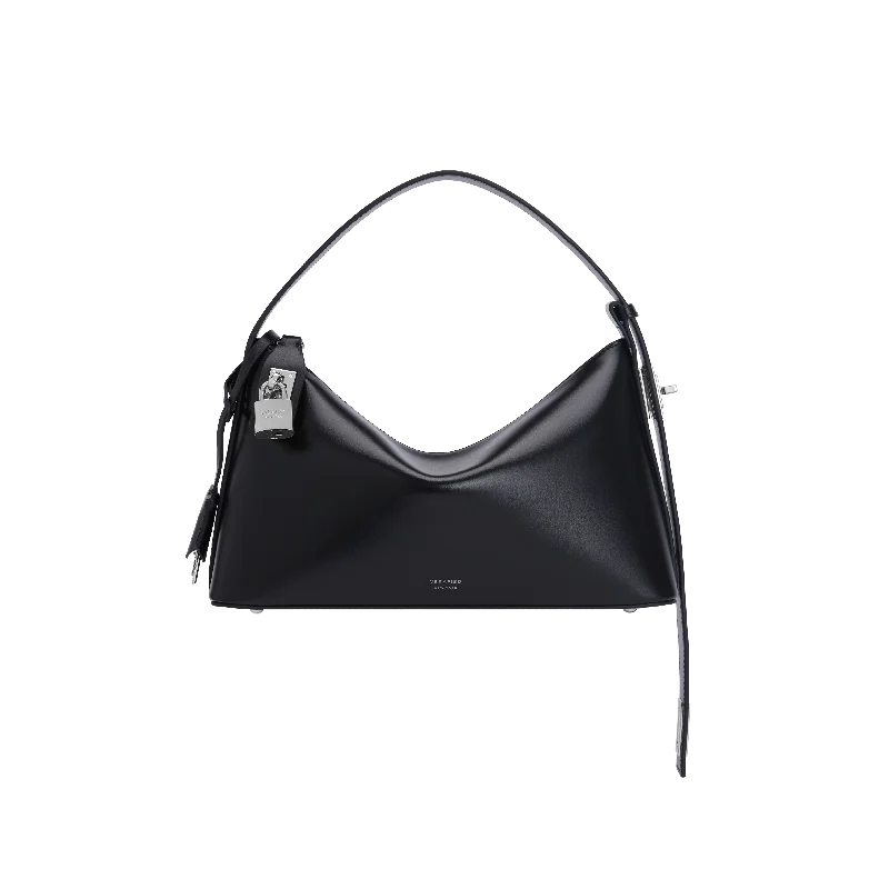 Silver Black Hobo Bag