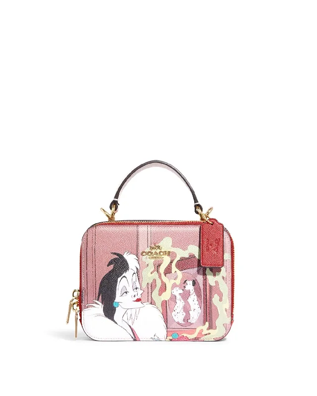 Coach Disney X Coach Box Crossbody With Cruella Motif