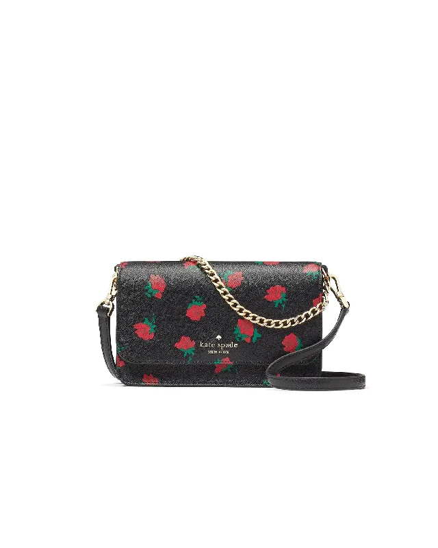 Kate Spade Madison Rose Toss Printed Small Flap Crossbody