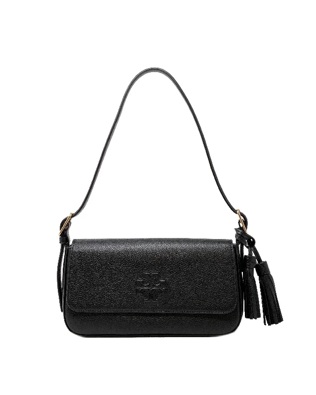 Tory Burch Black Thea Flap Shoulder Bag