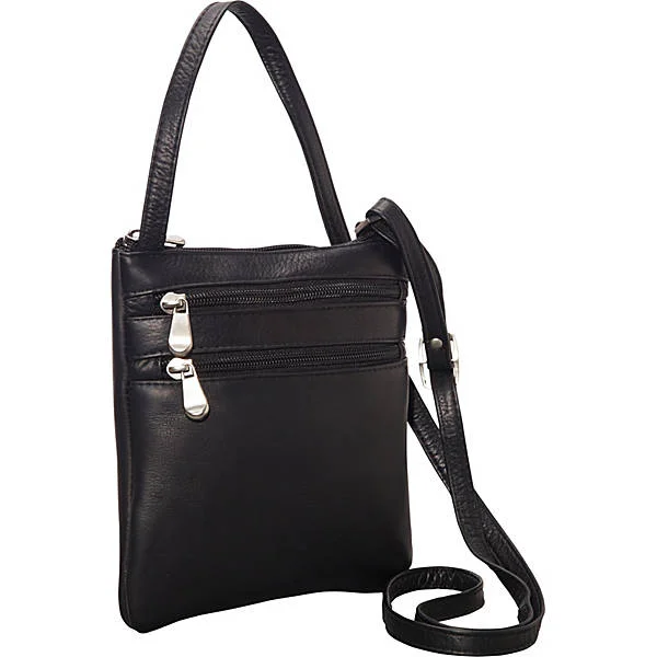 Le Donne Leather Two Zip Mini Crossbody Bag