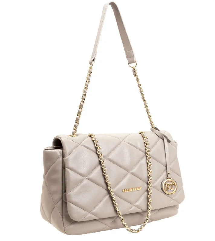 Ellen Tracy Smooth Diamond Quilted Shoulder Bag ETH2181-019-IV