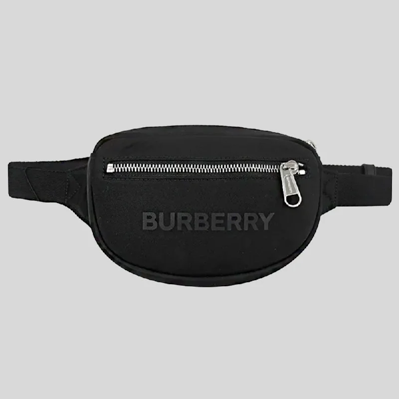 Burberry Cannon Branded Nylon Belt/Crossbody Bag Black RS-80528871