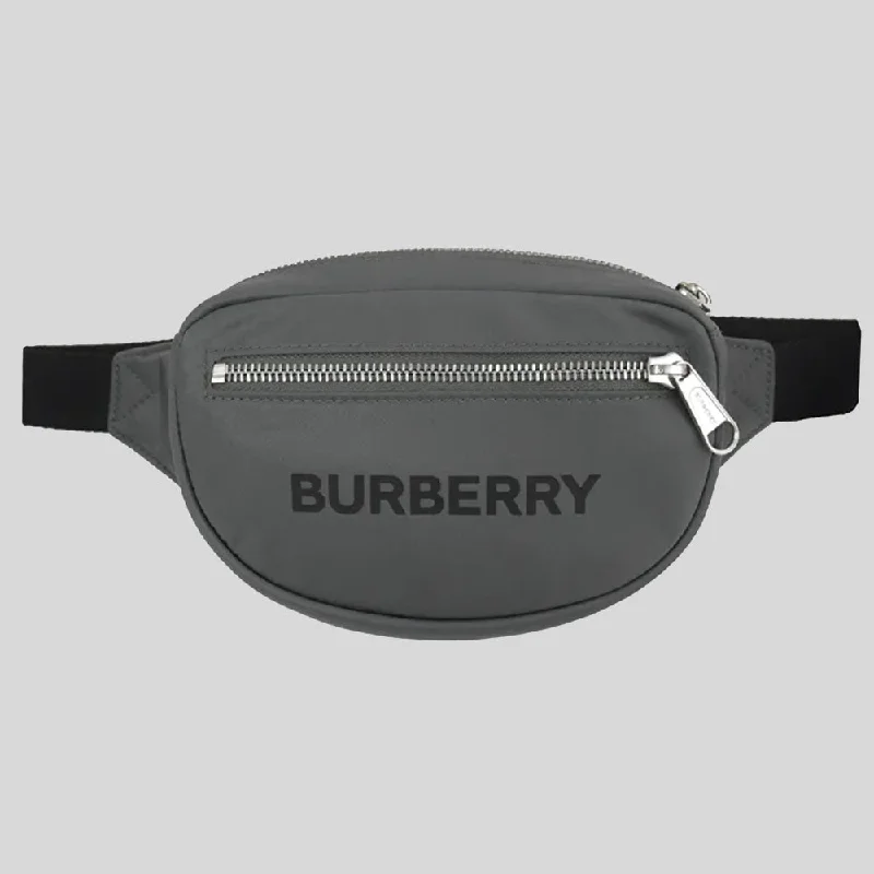 Burberry Cannon Branded Nylon Belt/Crossbody Bag Grey RS-80528881