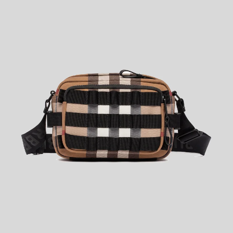 Burberry Unisex Paddy Dark Birch Brown Rockford Crossbody Bag RS-80644441