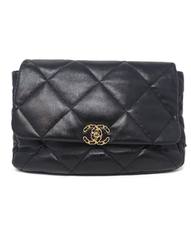 Chanel 19 Black Maxi Shoulder Bag