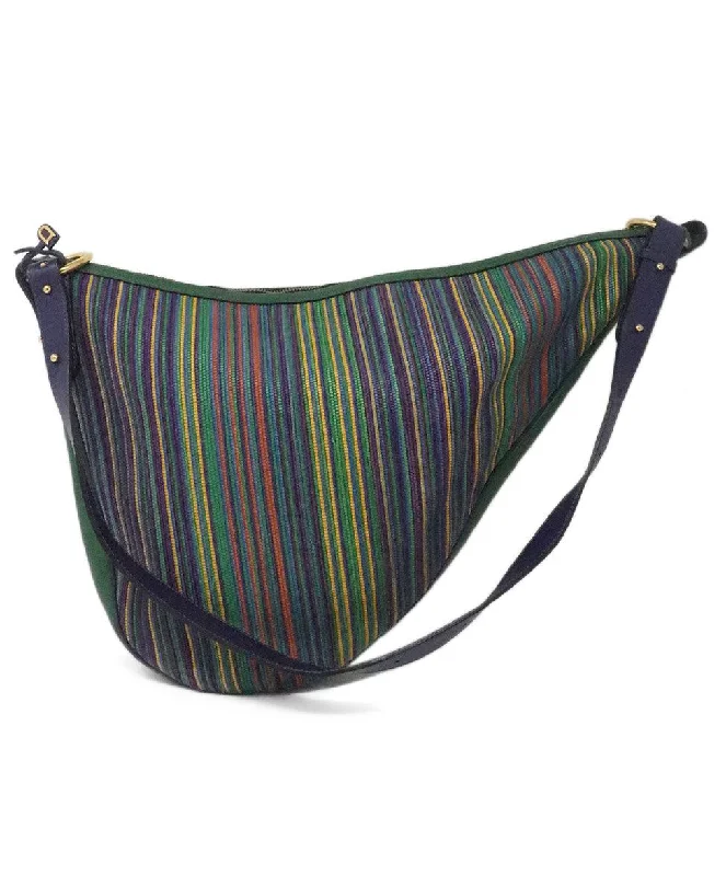 Delvaux Multicolor Striped Shoulder Bag