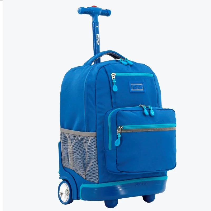 J World Sunlight Blue 18" Rolling Backpack