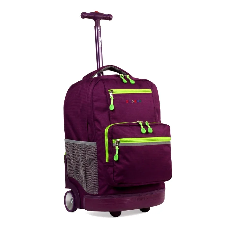 J World Sunlight Purple 18" Rolling Backpack