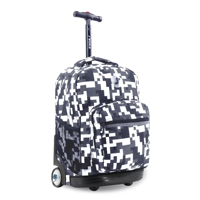 J World Sunrise Camo 18" Rolling Backpack