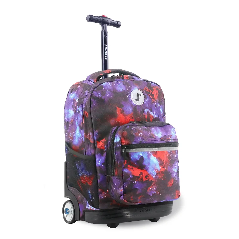 J World Sunrise Galaxy 18" Rolling Backpack