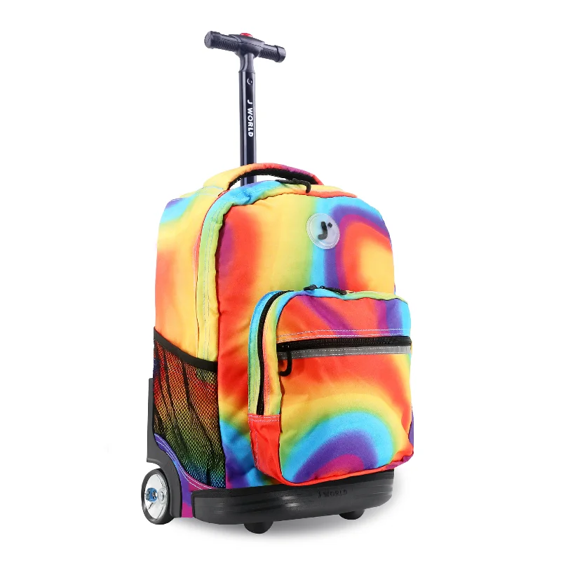 J World Sunrise Heat 18" Rolling Backpack