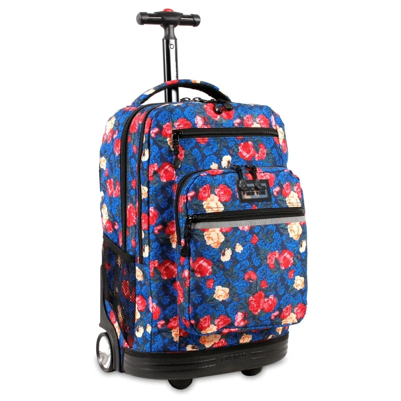 J World Sundance Vintage Rose 20" Rolling Backpack