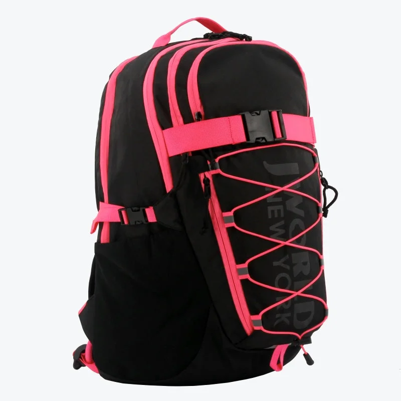 J World Stride Black/Pink Laptop Backpack