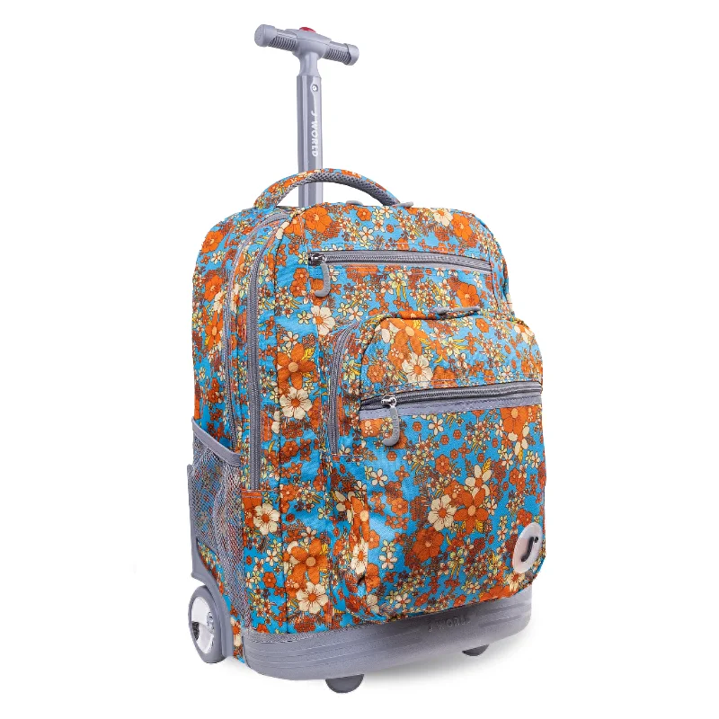 J World Sundance Retro Bloom 20" Rolling Backpack