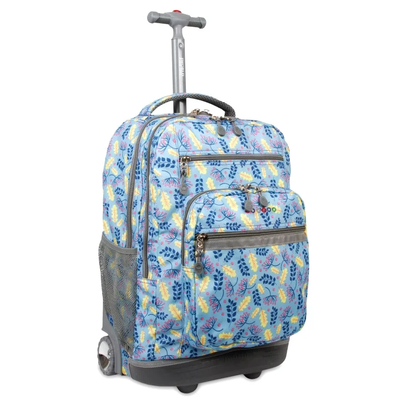 J World Sundance Sky Leaves 20" Rolling Backpack