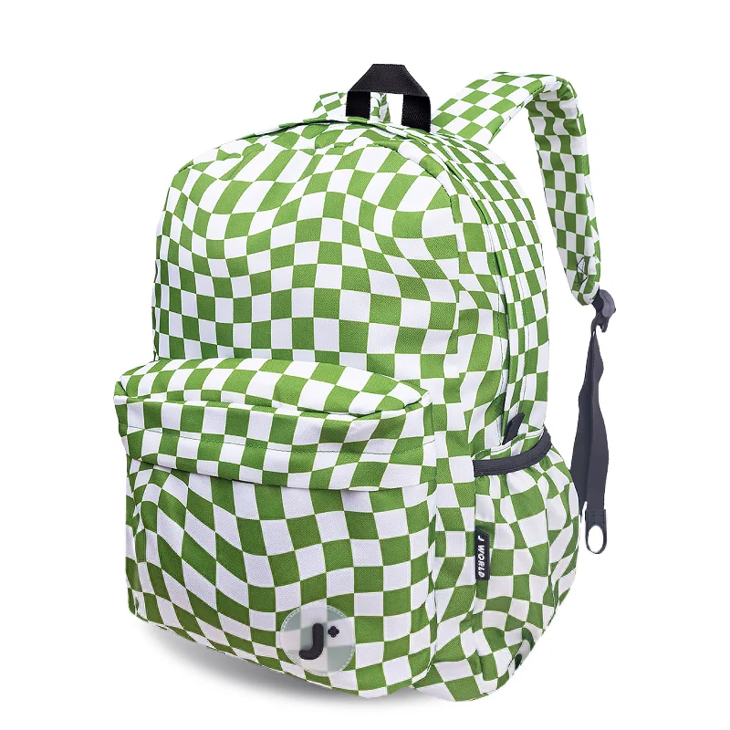 J World Oz Matcha Checkers 17" Daily Backpack