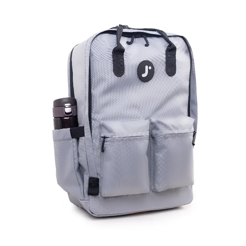 J World Timo Grey Multi-Functional Laptop Backpack