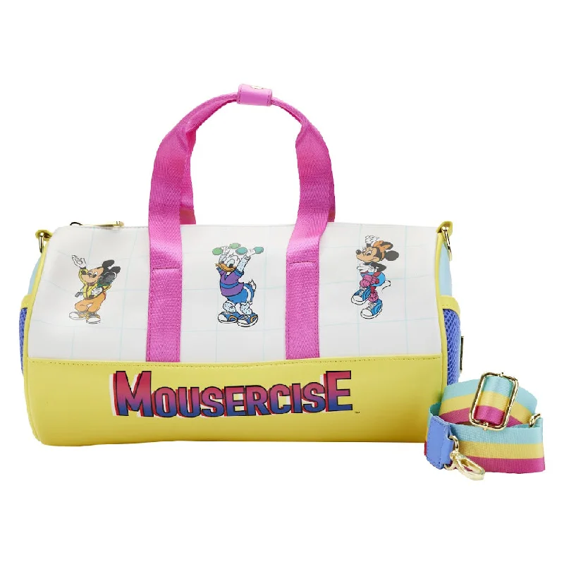 LOUNGEFLY DISNEY MOUSERCISE DUFFLE BAG