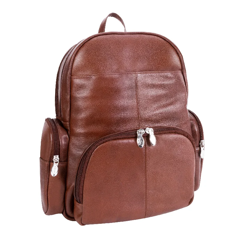 McKlein CUMBERLAND 15" Leather Dual Compartment Laptop Backpack