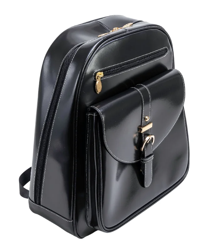 McKlein MOLINE Leather Business Laptop Tablet Backpack