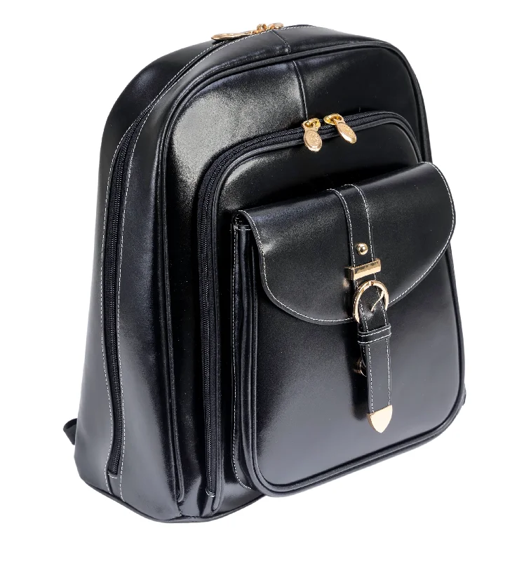 McKlein OLYMPIA Leather Business Laptop Tablet Backpack