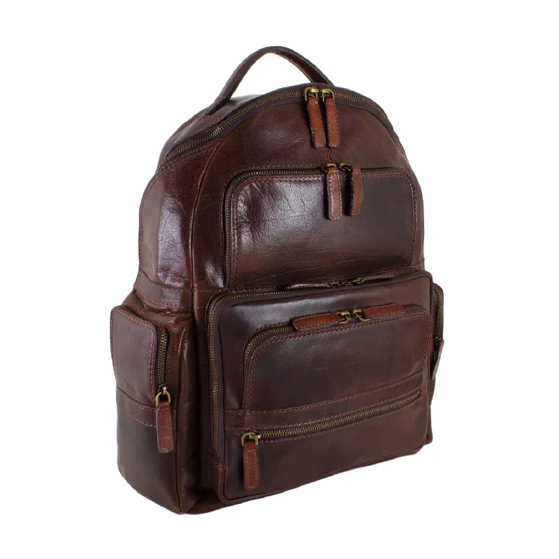 Cheyenne Hand-Stained Water Buffalo Deluxe Laptop Backpack