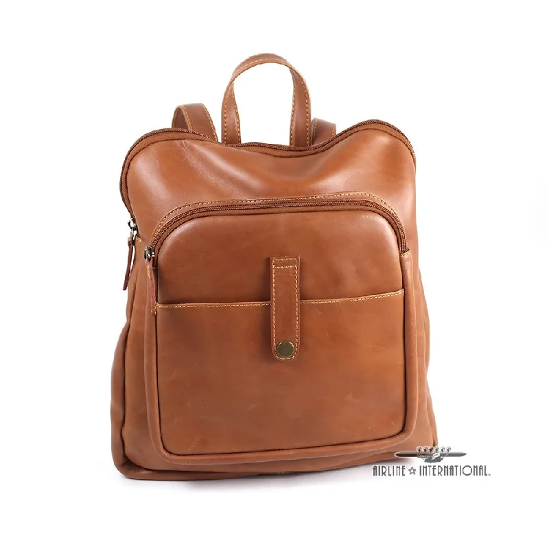 Vintage Leather Slim Backpack